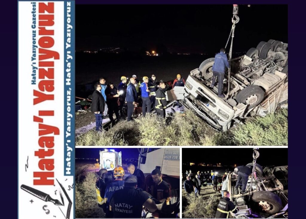 TAKLA ATAN TIR TERS DÖNDÜ: 1 ÖLÜ, 1 YARALI