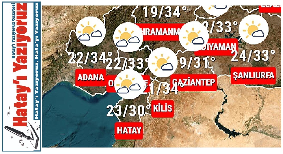 HATAY’DA HAFTA BOYUNCA SICAK HAVA ETKİSİ SÜRDÜRECEK
