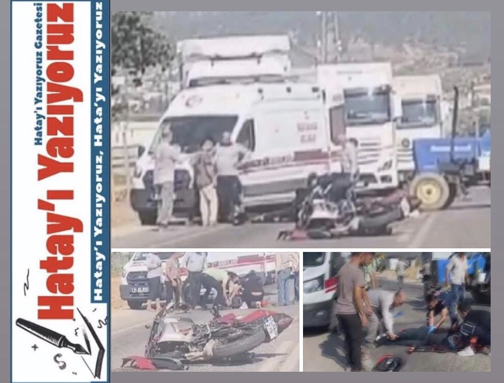 MOTOSİKLETLER ÇARPIŞTI: 2 ÖLÜ, 1 AĞIR YARALI