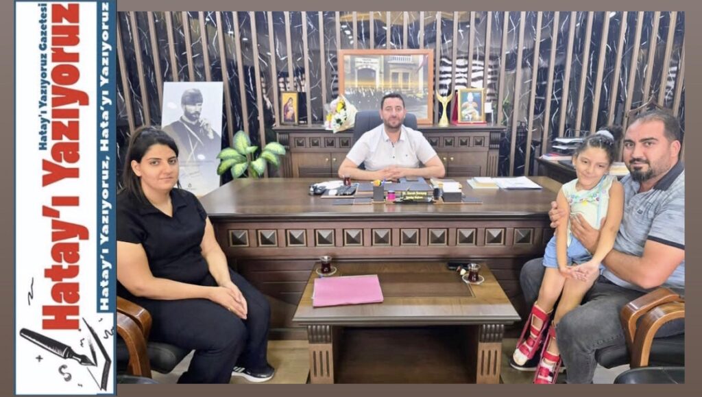 SMA HASTASI YASMİN, BAŞKAN EMRAH KARAÇAY’I ZİYARET ETTİ