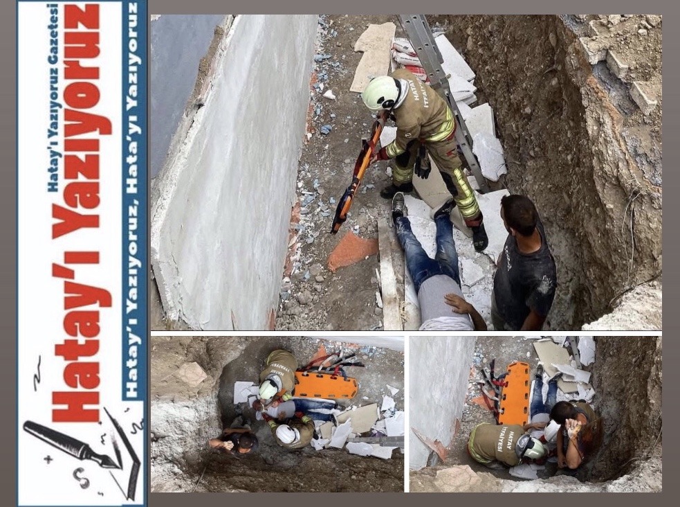 İNŞAAT BOŞLUĞUNA DÜŞEN VATANDAŞA İTFAİYE YETİŞTİ