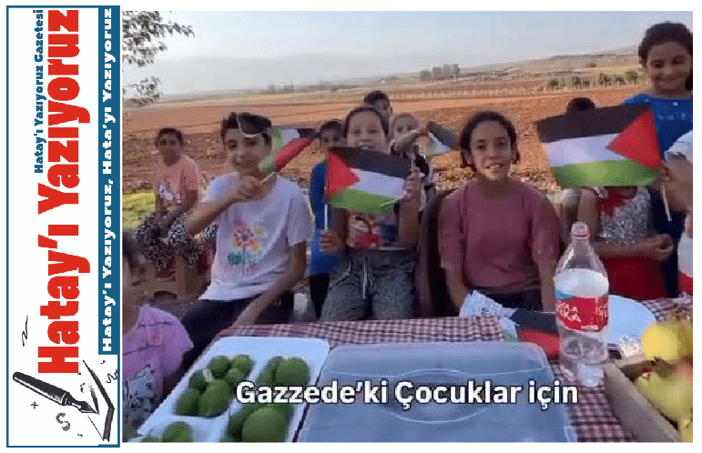 İLKOKUL ÖĞRENCİLERİ GAZZELİ ÇOCUKLAR İÇİN YİYECEK SATTI