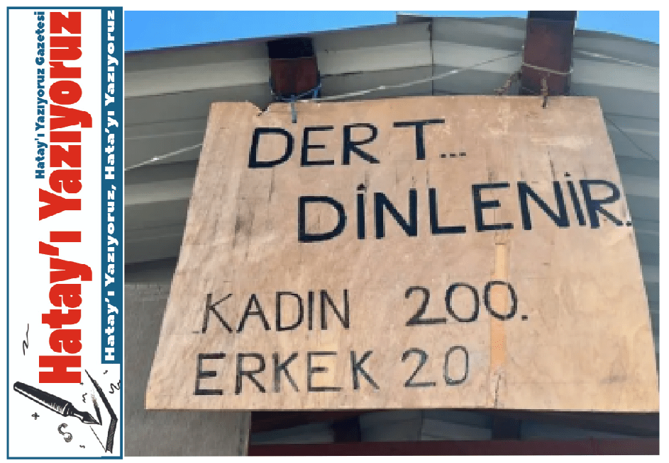 ARSUZ’DA ESNAFIN MİZAHİ TABELASI İLGİ ODAĞI OLDU
