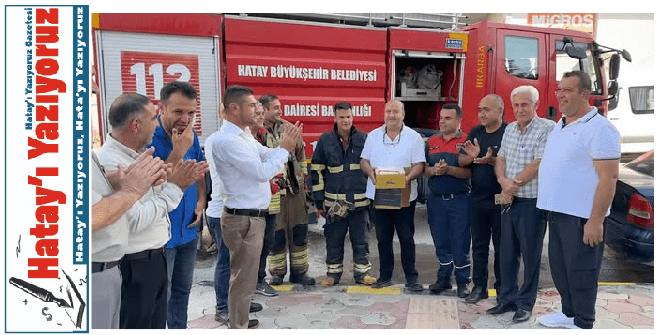 MUHTARLAR YANGIN İHBARINDA BULUNDU, PASTA İKRAM ETTİ