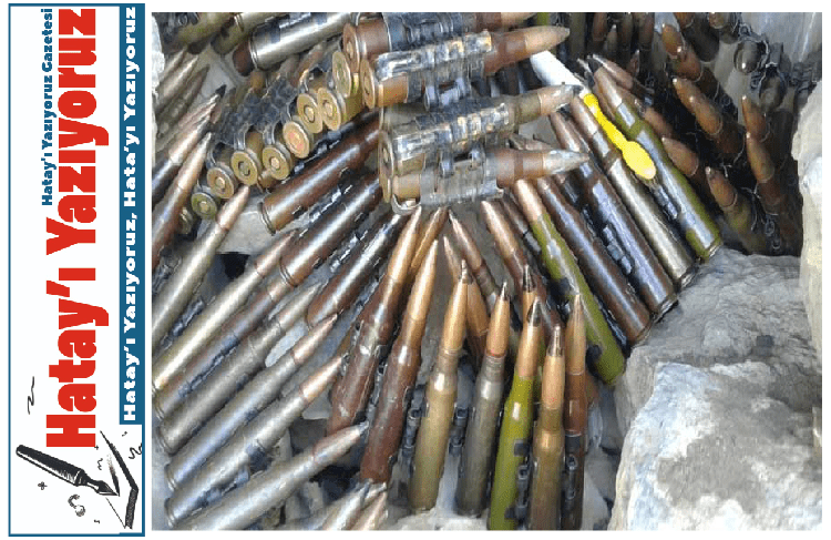 HATAY SINIRINDA BİNLERCE UÇAKSAVAR MÜHİMMATI ELE GEÇİRİLDİ!