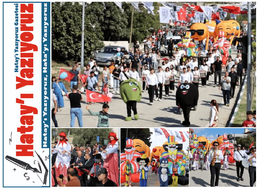 ALTINÖZÜ’NDE FESTİVAL KORTEJİ GÖRSEL ŞÖLENE DÖNÜŞTÜ