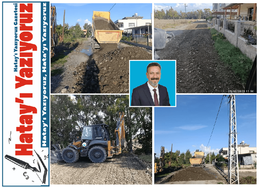 ARSUZ’DA YOL ÇALIŞMALARI HIZ KESMEDEN DEVAM EDİYOR